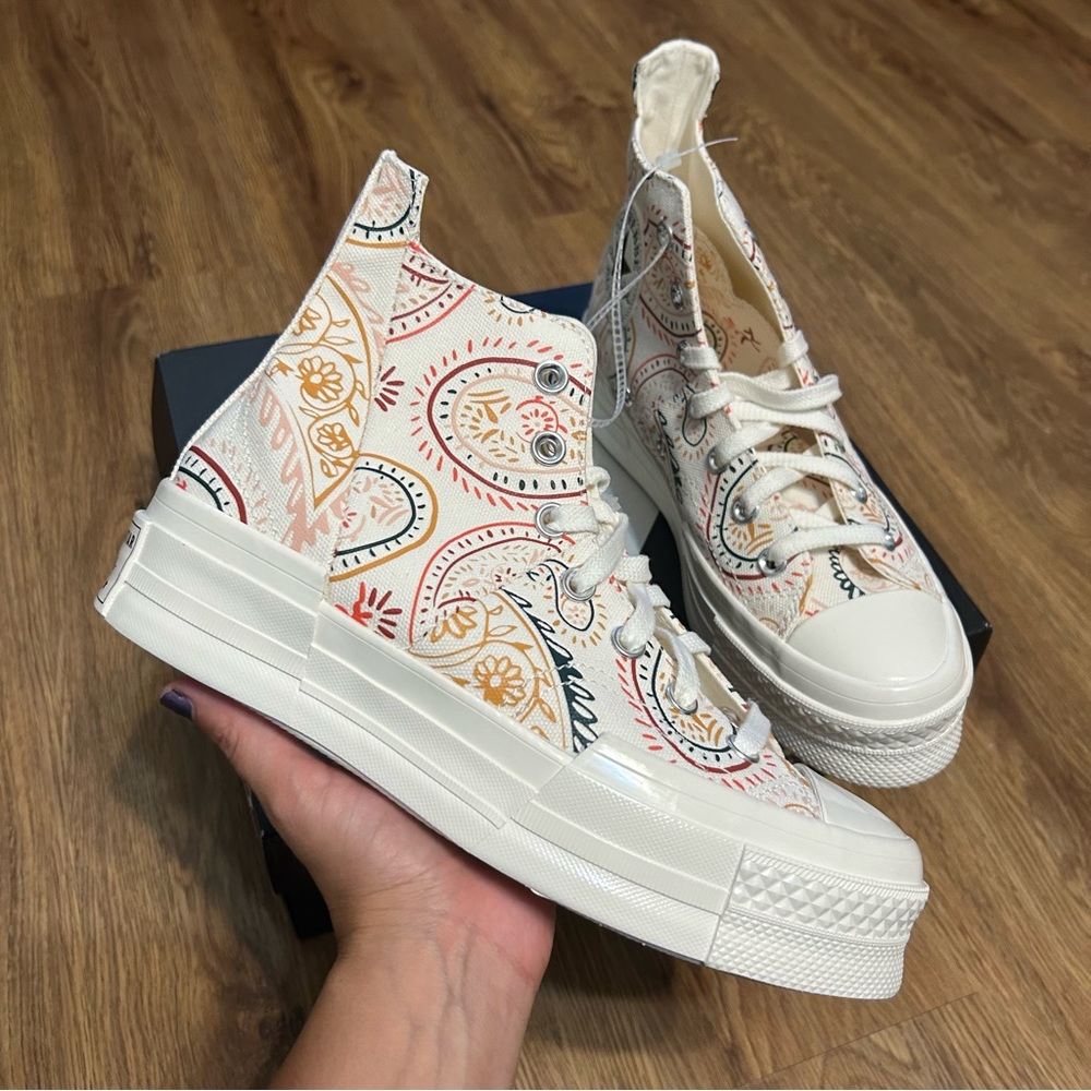 CONVERSE Chuck 70 Plus High 'Crafted Evolution' platform lace up shoes sneakers - Picture 1 of 7